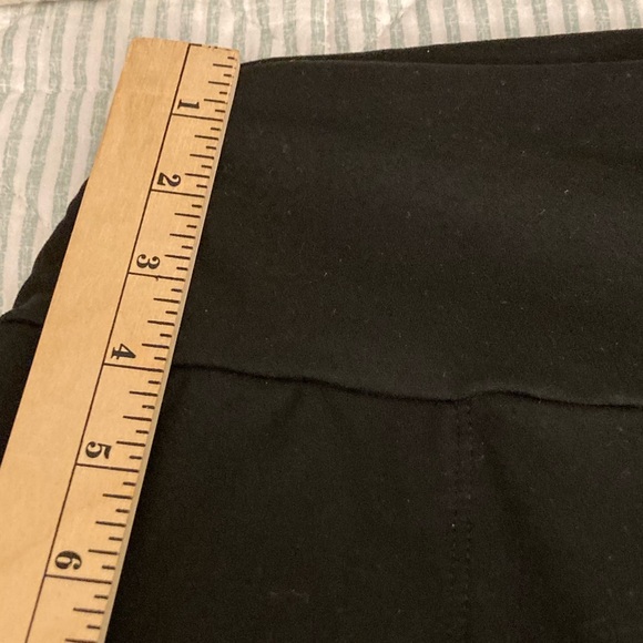 Super Soft Maternity Pull On Black Wide Leg Pant Side Pockets Sz Large - Picture 5 of 9